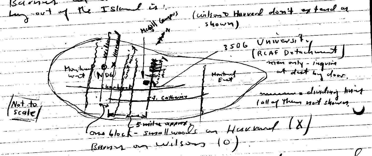 Sketch of Montreal Island